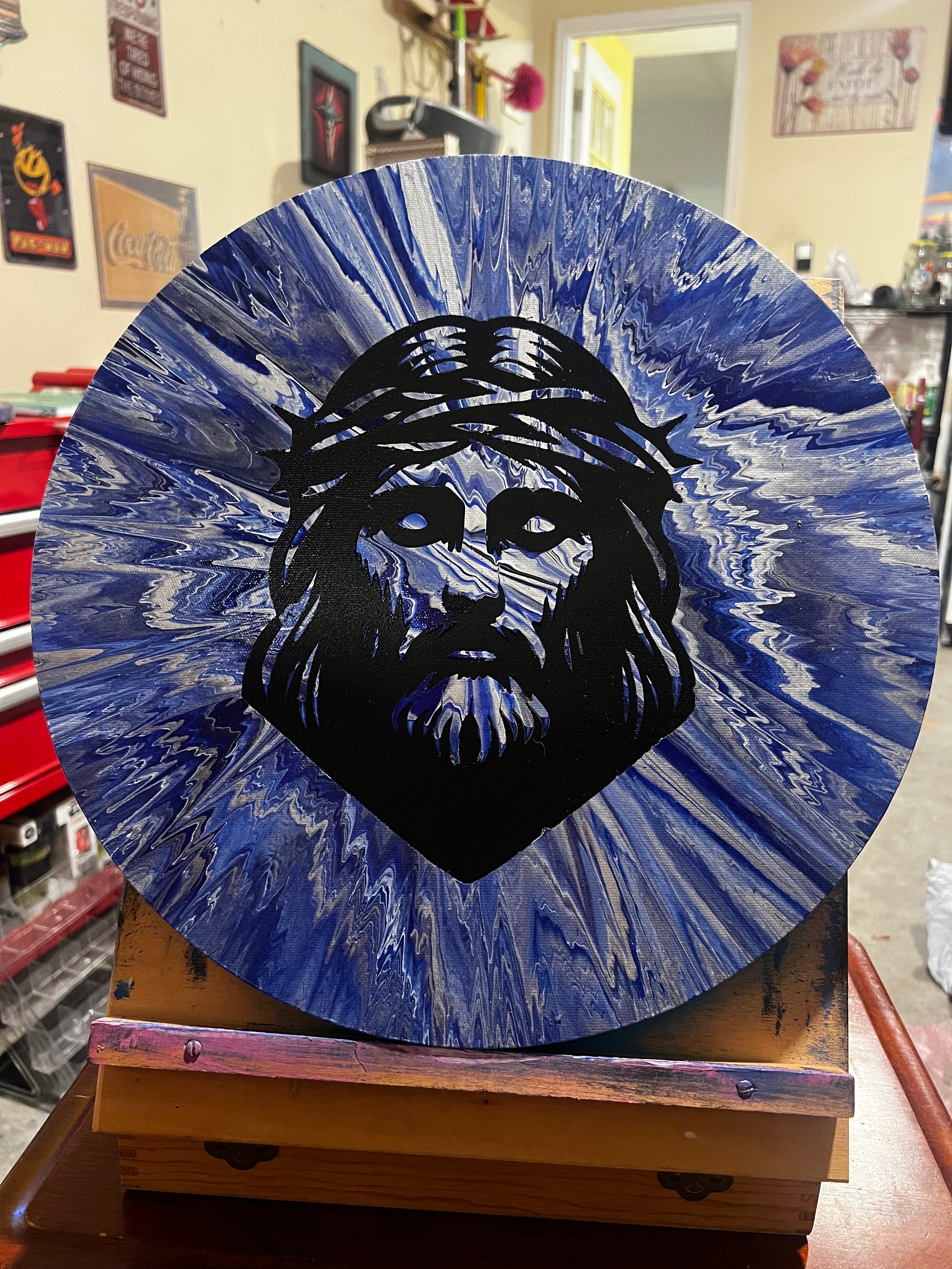 Jesus- Blue- Round