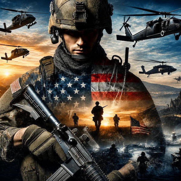 Soldier Chest Flag Helicopters